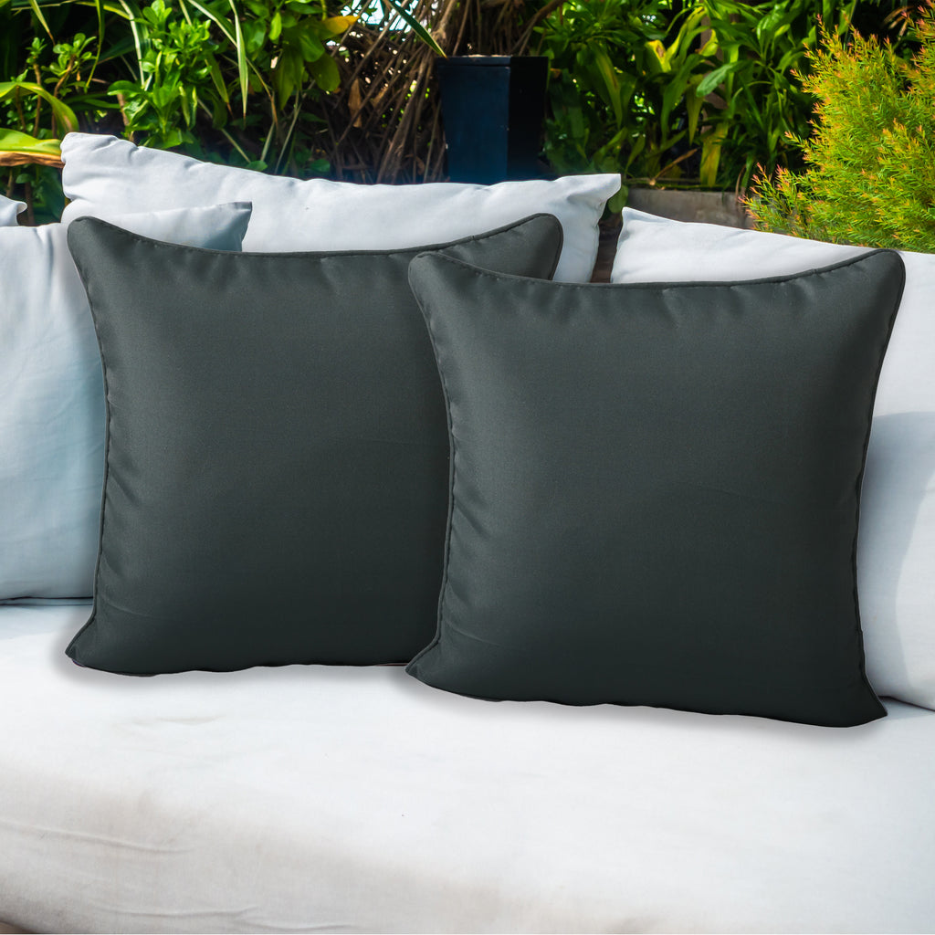 2-Pack Indoor/Outdoor Pillows, Green outside