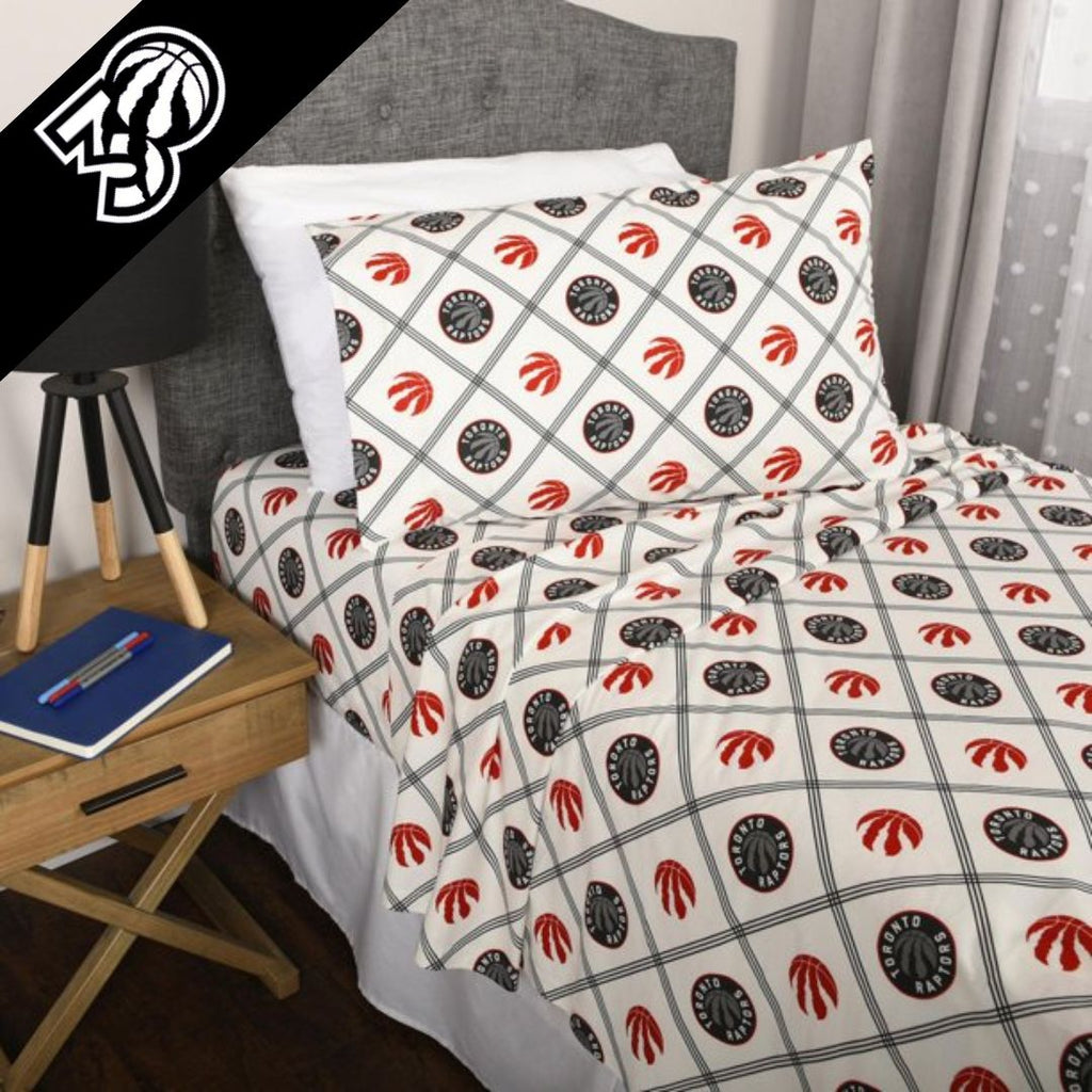 NBA Toronto Raptors 3-Piece Twin Sheet Set 30th anniversary