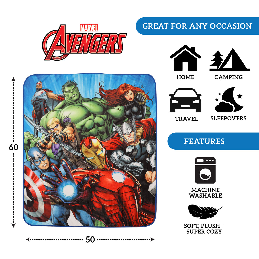 Avengers Kids Throw, 50" x 60" callouts