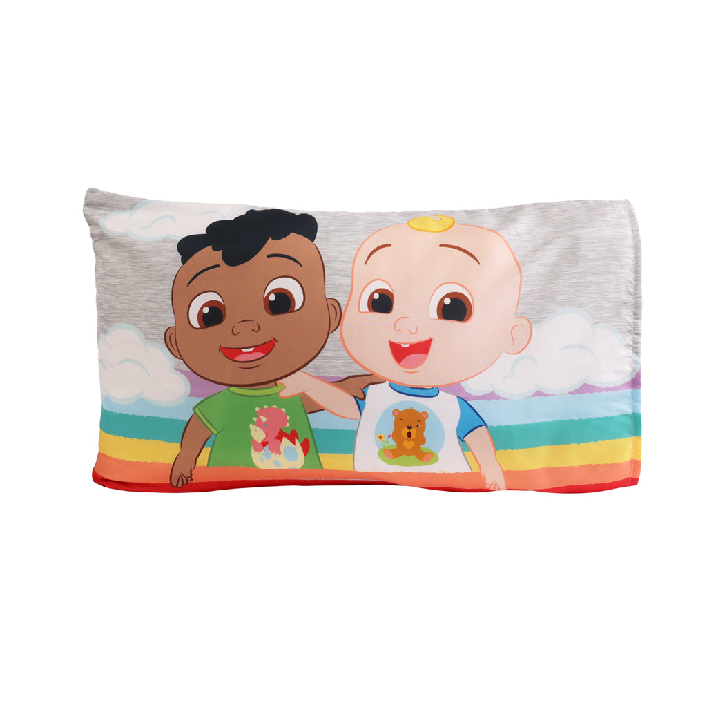 Cocomelon 3-Piece Toddler Bedding Set pillowcase front