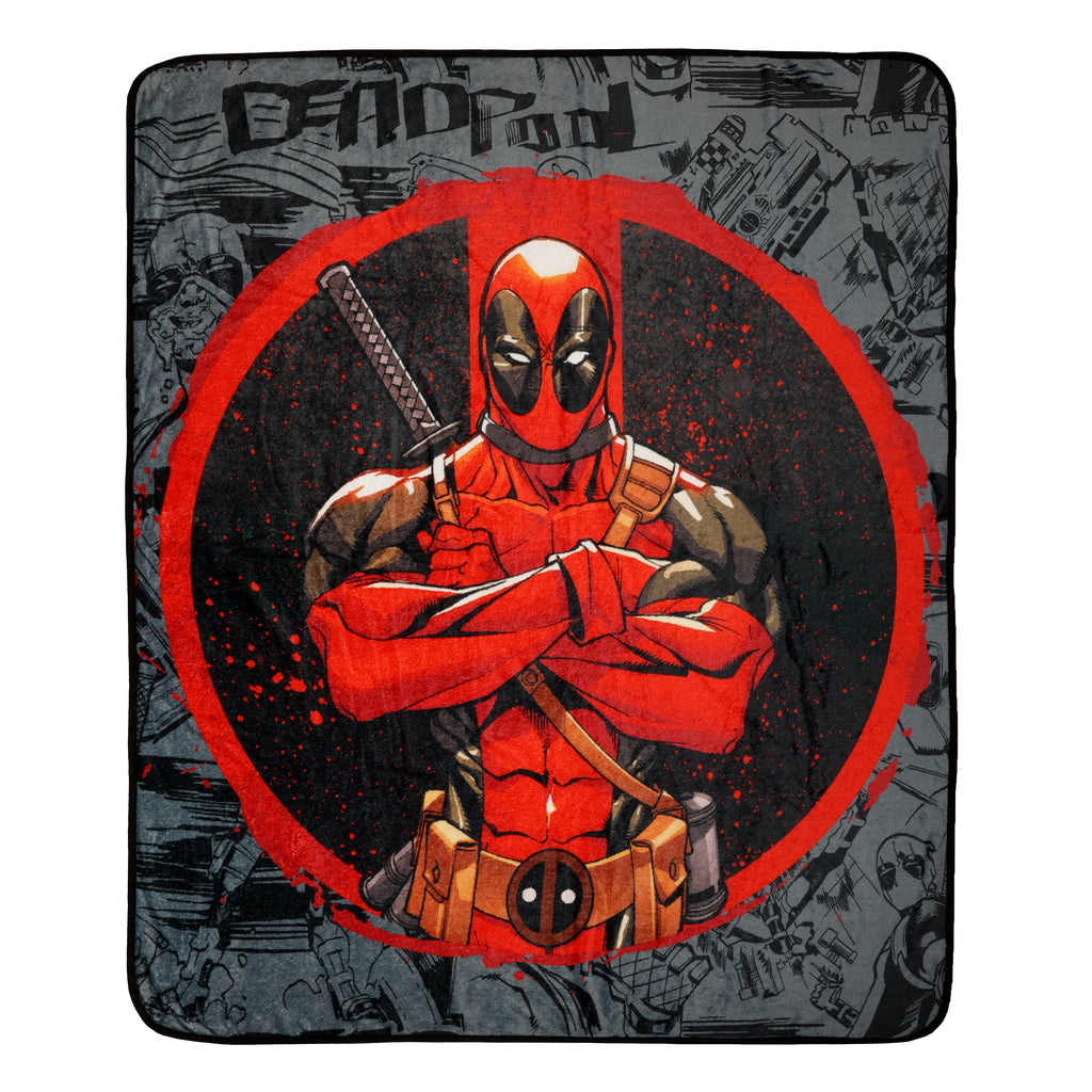 Marvel Deadpool Throw, 50" x 60" flat