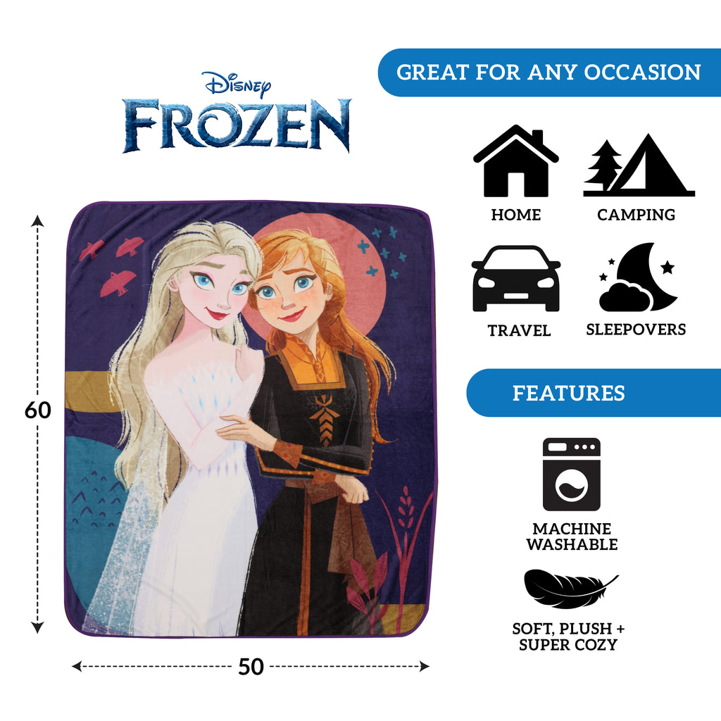Disney Frozen Kids Throw, 50" x 60" callouts