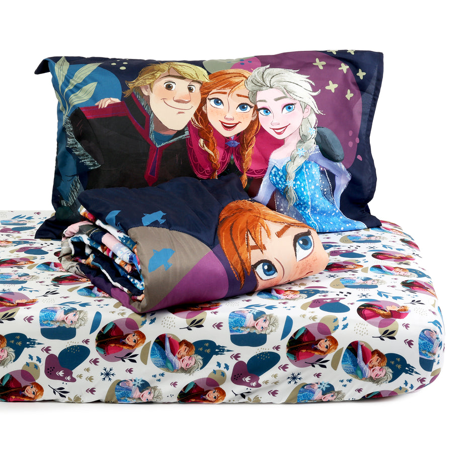 FROZEN Multicolor Toddler 3 Piece Bedding Sheet Set for Kids Pillowcase Comforter And Fitted Sheet