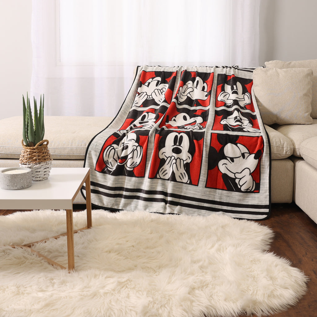 DIsney Mickey Mouse Kids Throw, 50" x 60" room shot