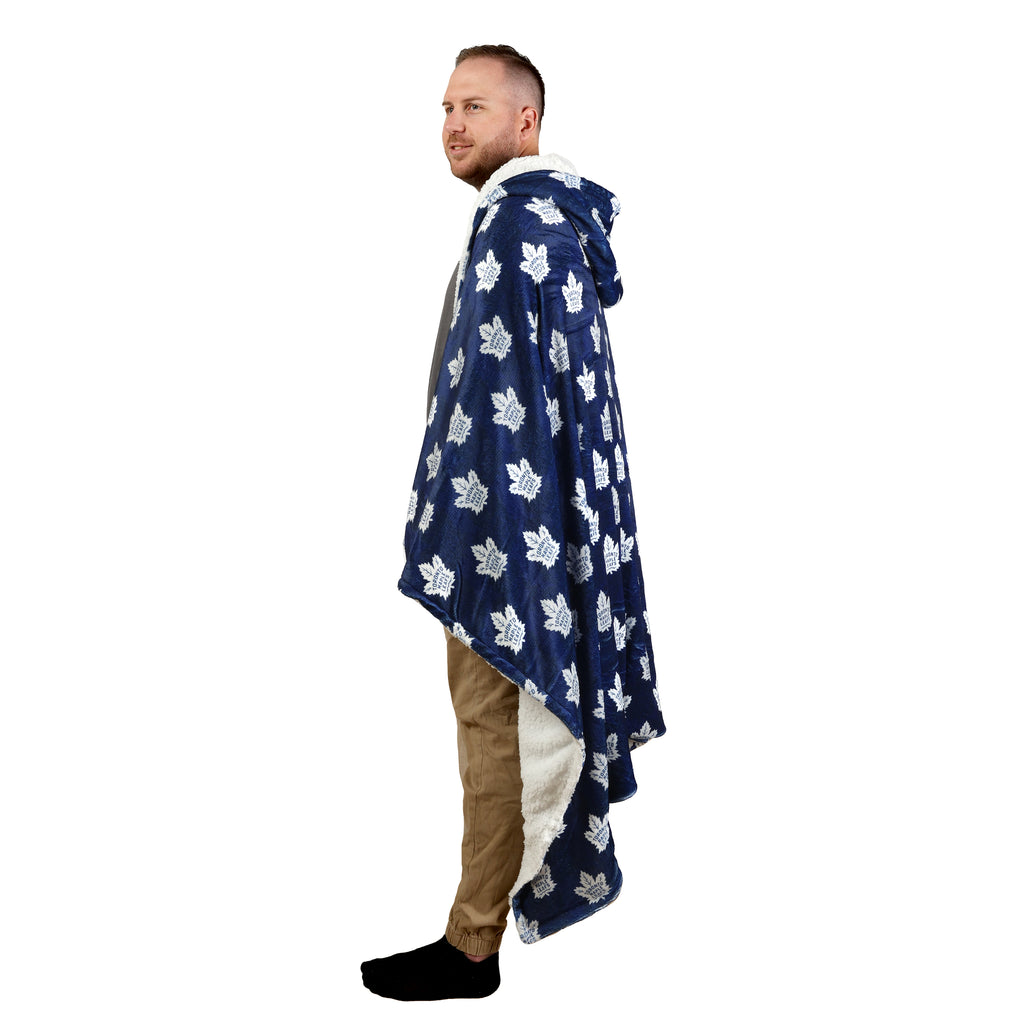 NHL Toronto Maple Leafs Hooded Throw on model