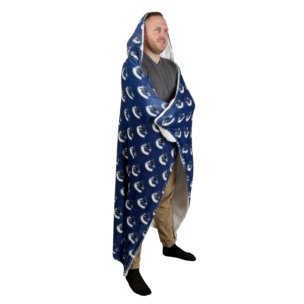 NHL Vancouver Canucks Hooded Throw on model