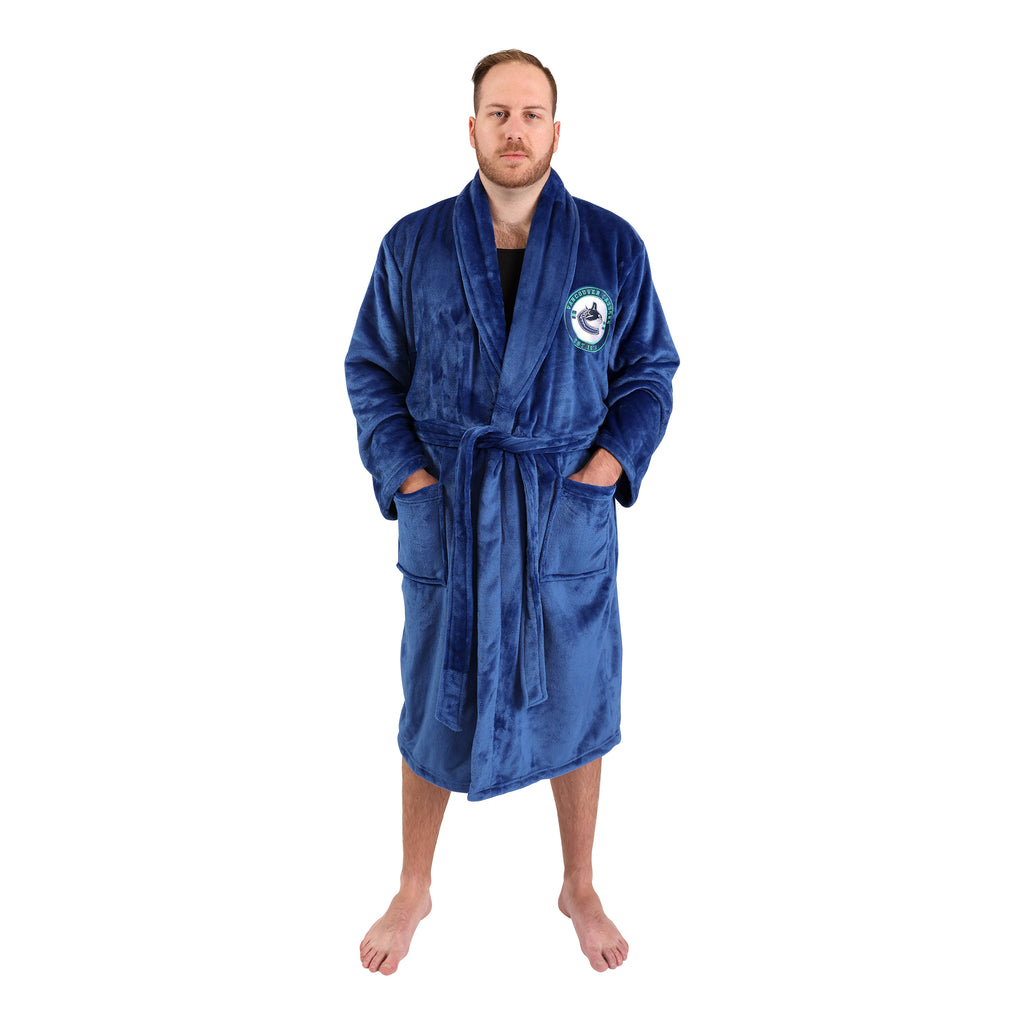 NHL Vancouver Canucks Men's Robe on model