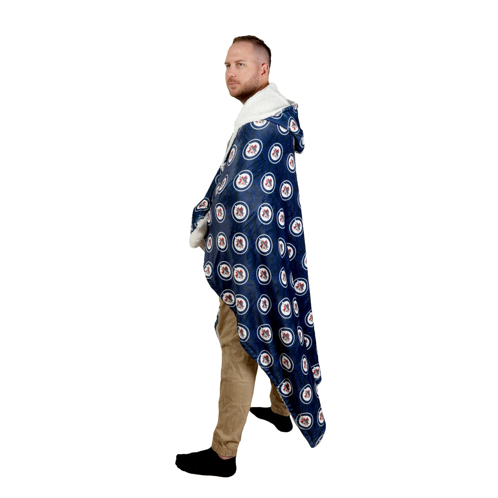 NHL Winnipeg Jets Hooded Throw on model