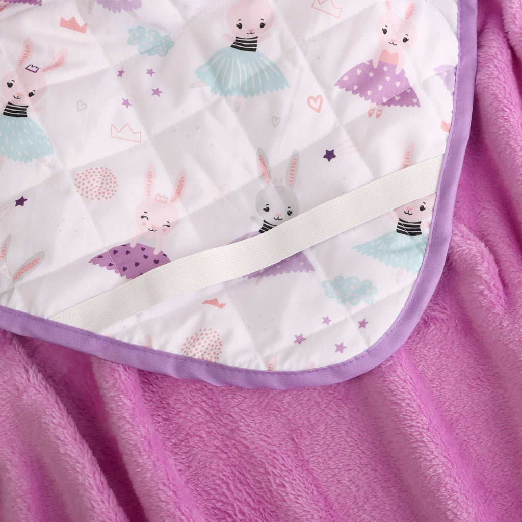 Kids Cot Nap Mat, Bunny Ballerinas close up