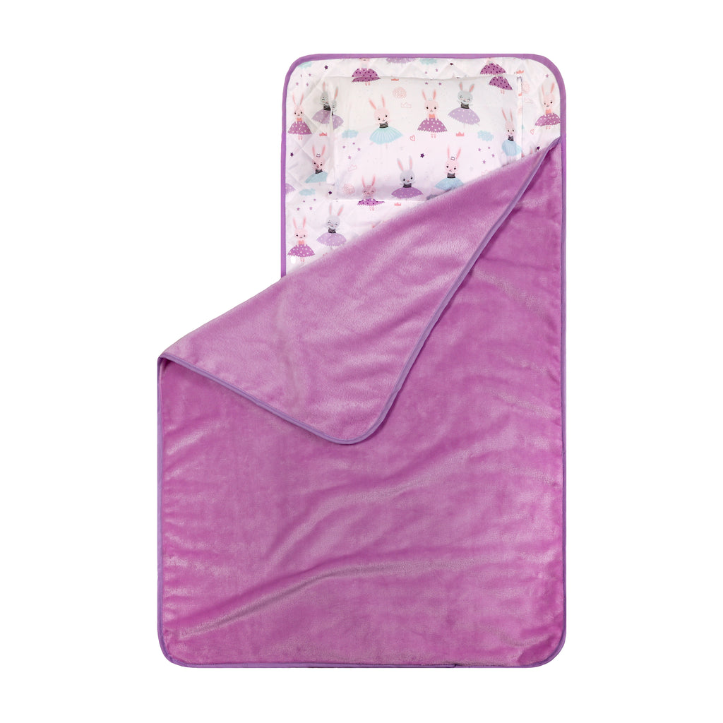 Kids Cot Nap Mat, Bunny Ballerinas flat