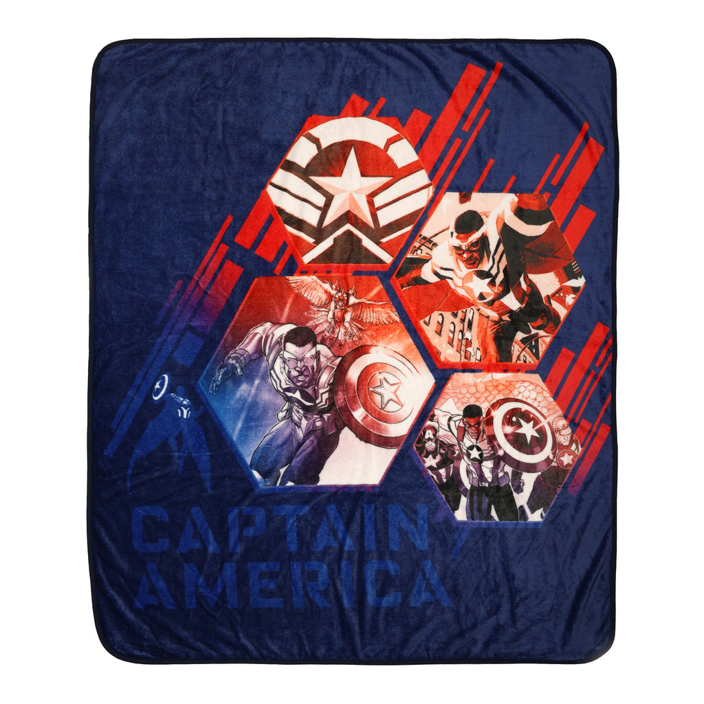 Marvel Captain America Kids Throw, 50" x 60" flat