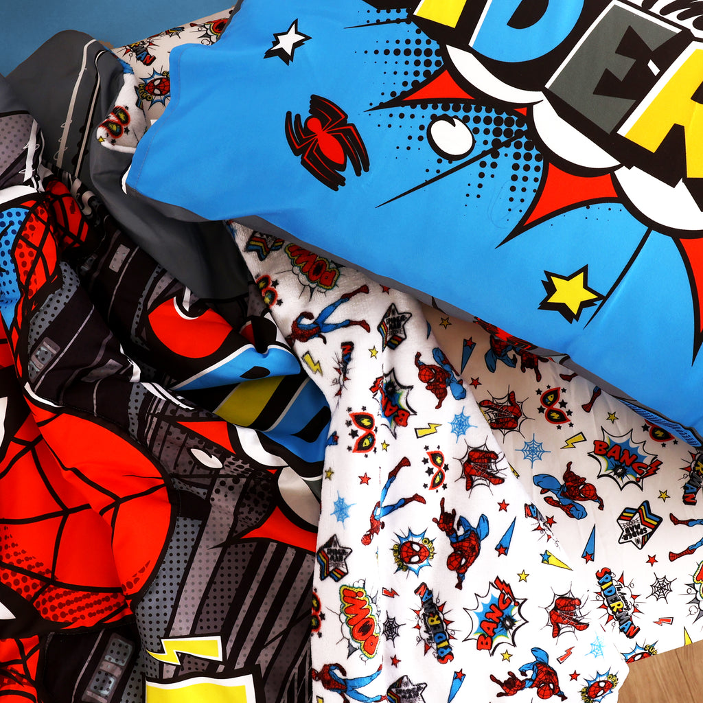 Marvel Spiderman 3-Piece Toddler Bedding Set close up