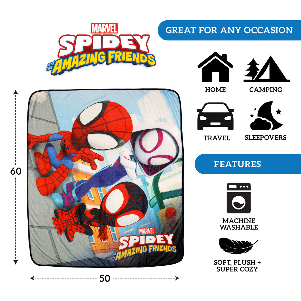 Spidey and Friends Kids Throw, 50" x 60" callouts