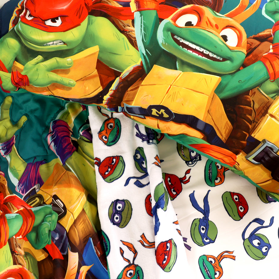 Ninja fashion turtle crib sheets