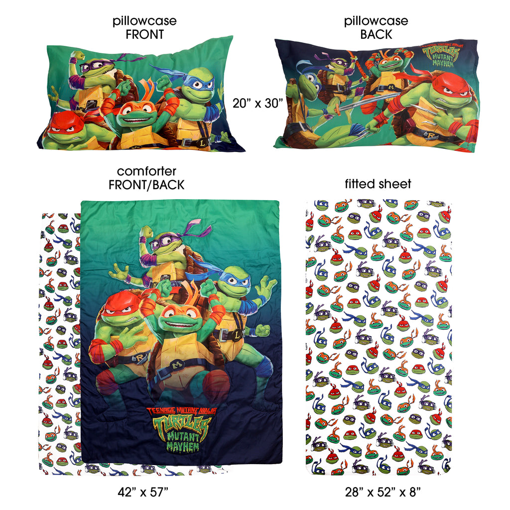 Teenage Mutant Ninja Turtles 3-Piece Toddler Bedding Set sperated