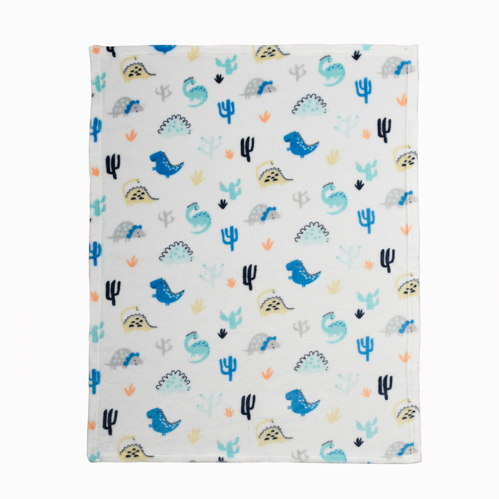 2-Piece Baby Blanket & Buddy Set, Dinosaur blanket flat