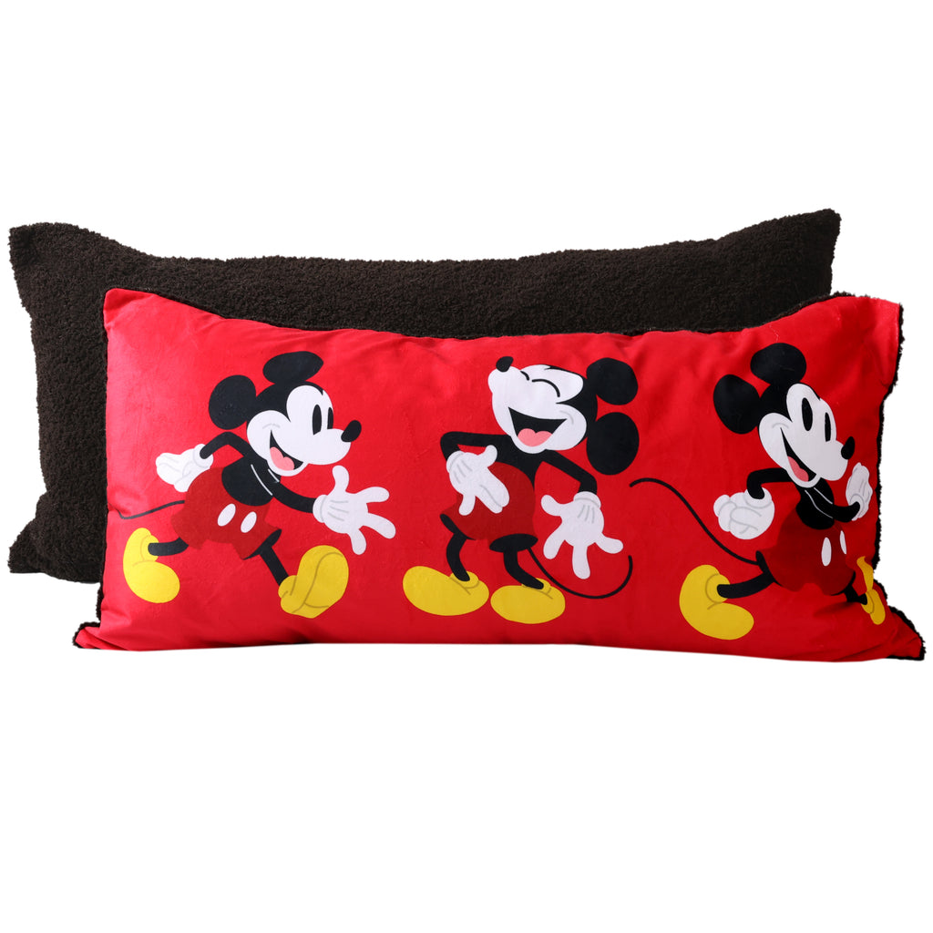 Disney Mickey Mouse Boucle Body Pillow 18" x 36" front and back