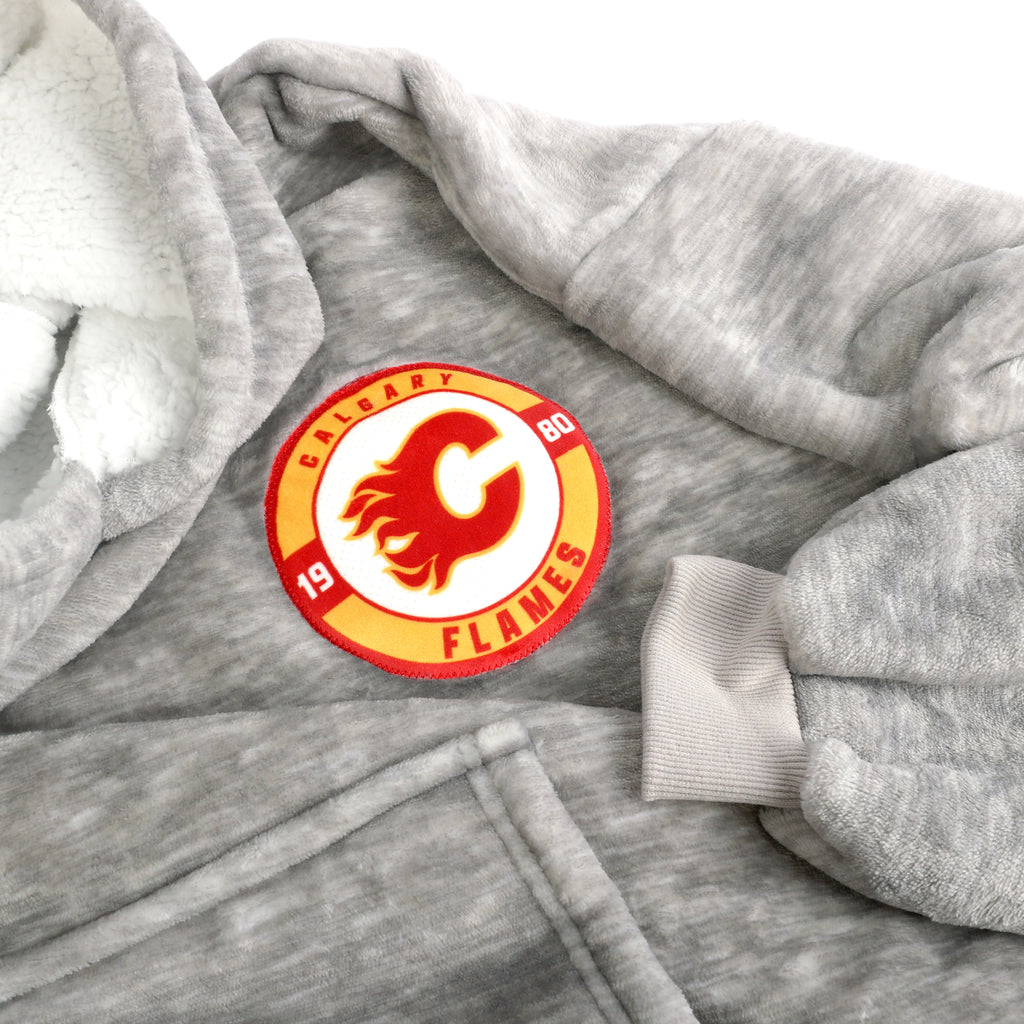 NHL Calgary Flames Wearable Blanket close up