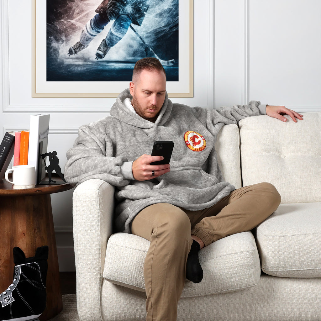 NHL Calgary Flames Wearable Blanket lifestyle