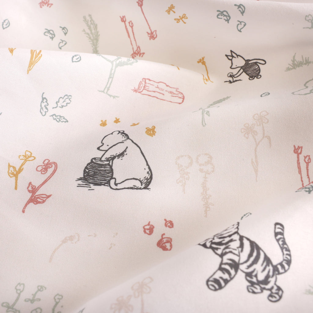 Disney Winnie the Pooh 5-Piece Nursery Bundle sheet close up