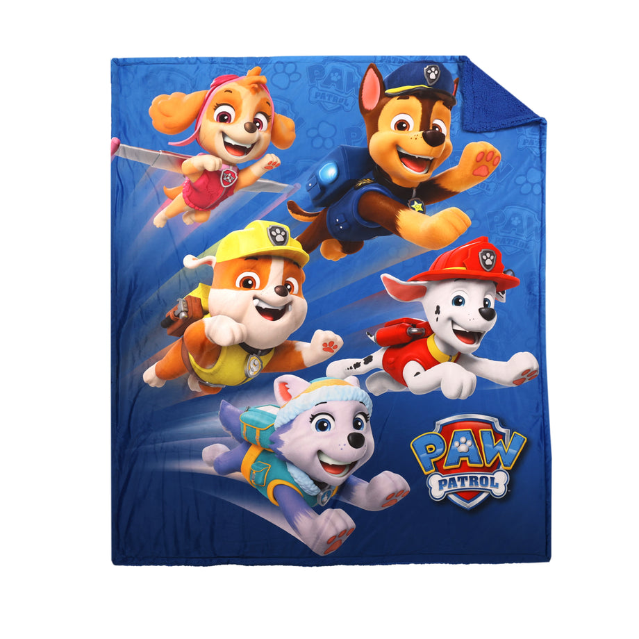 Paw Patrol Kids Sherpa Blanket 50 x 60 Nemcor Inc