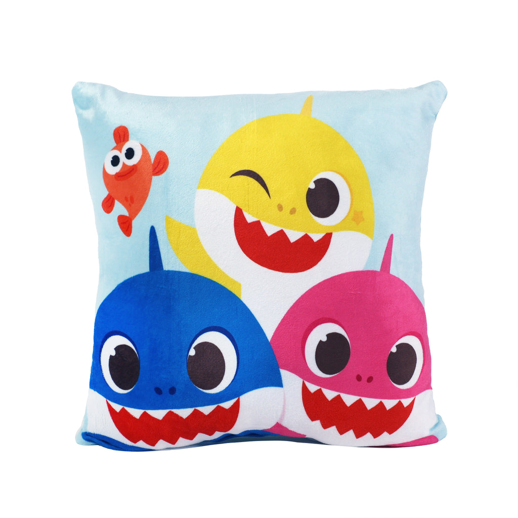 Baby Shark 2-Pack Throw & Cushion Set cushion front