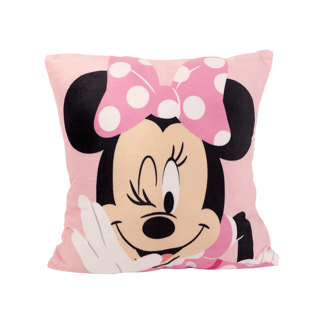 Disney Minnie Mouse 2-Pack Throw & Cushion Set cushion front