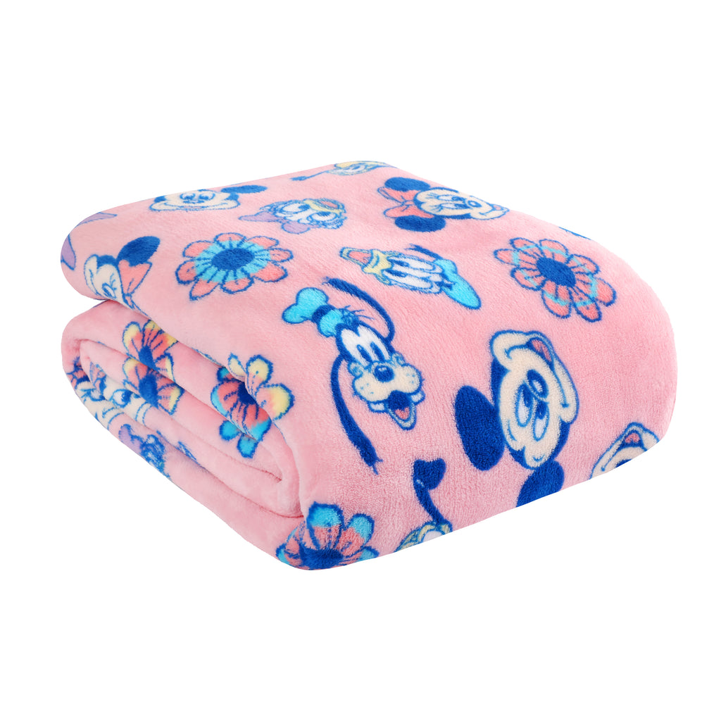 Disney Minnie Mouse Kids Footed Throw folded