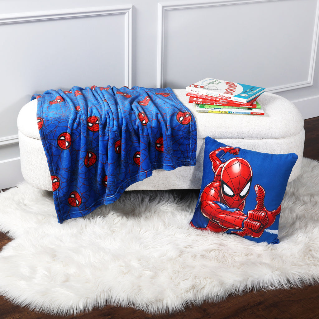 Marvel Spider-Man 2-Pack Throw & Cushion Set room shot