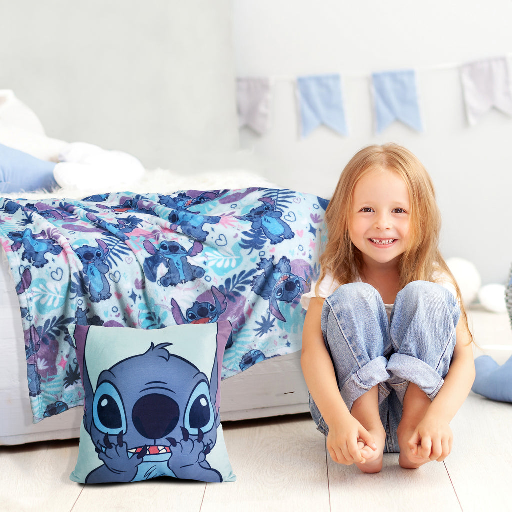 Disney Lilo & Stitch 2-Pack Throw & Cushion Set lifestyle