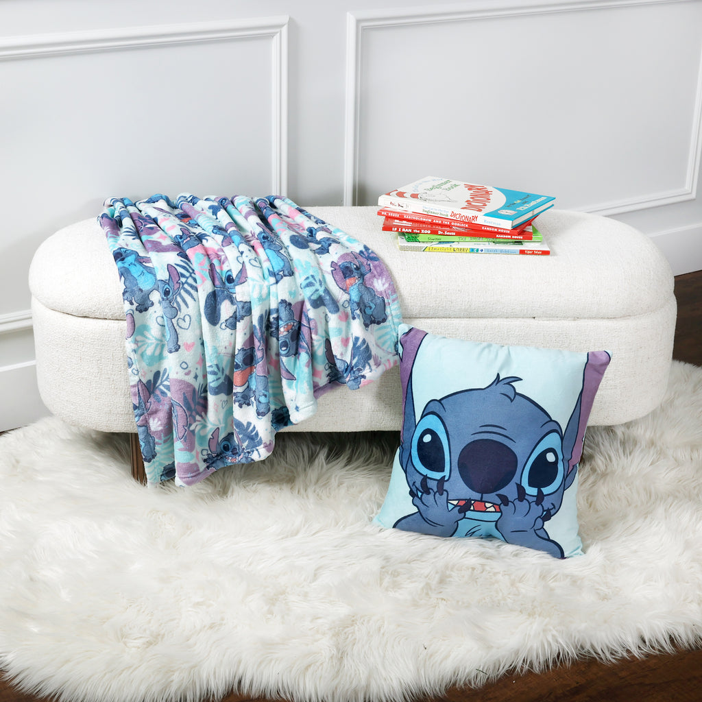 Disney Lilo & Stitch 2-Pack Throw & Cushion Set room shot