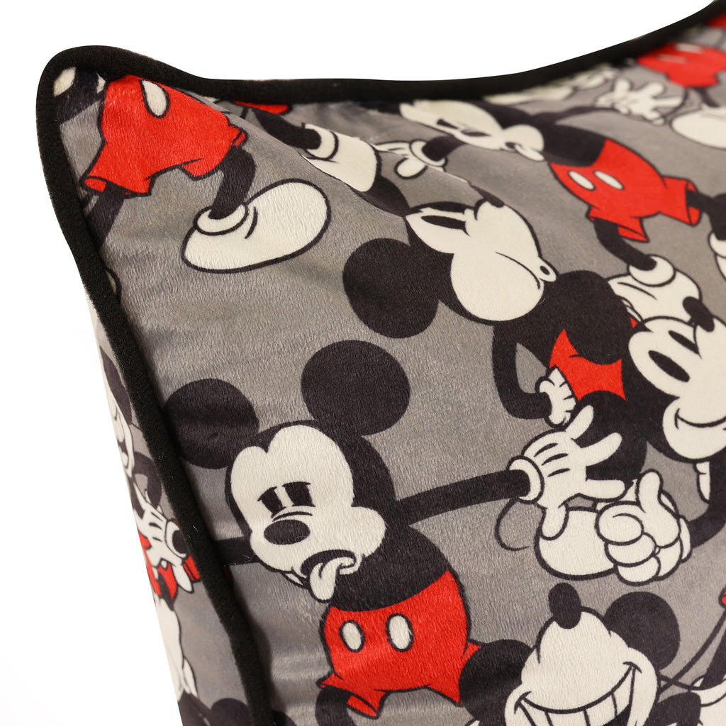 Disney Mickey Mouse Micro Mink Cushion close up
