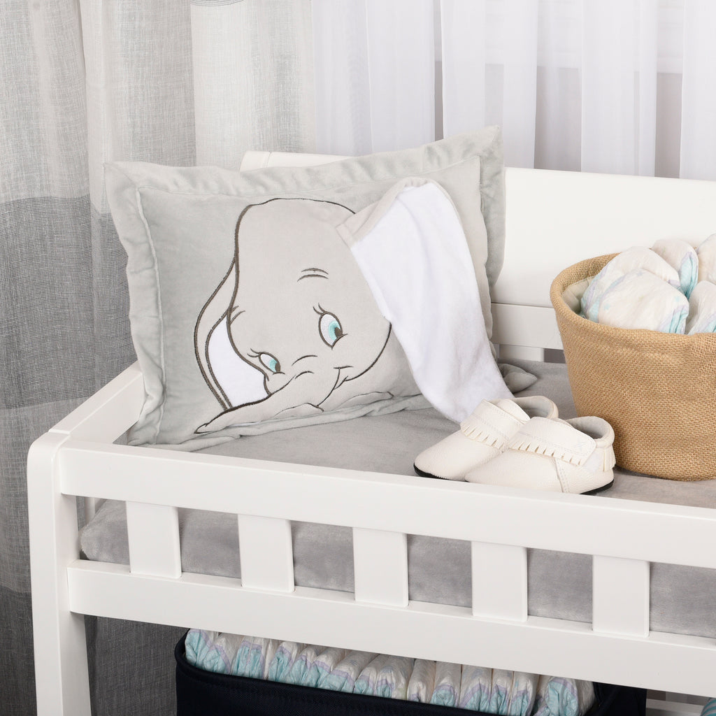 Disney Dumbo 3D Nursery Pillow, 12" x 16" room shot