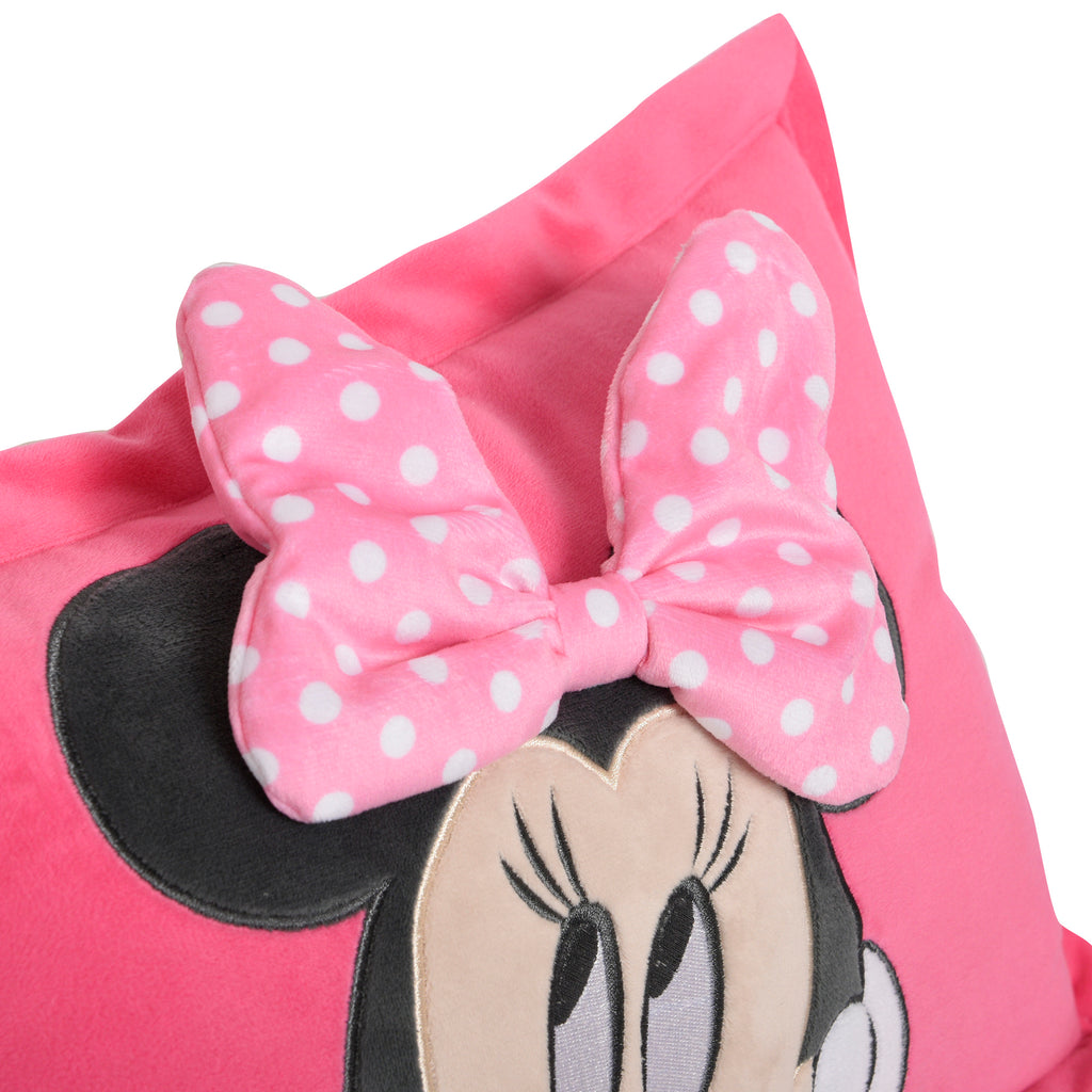 Disney Minnie Mouse 3D Nursery Pillow, 13" x 16" corner
