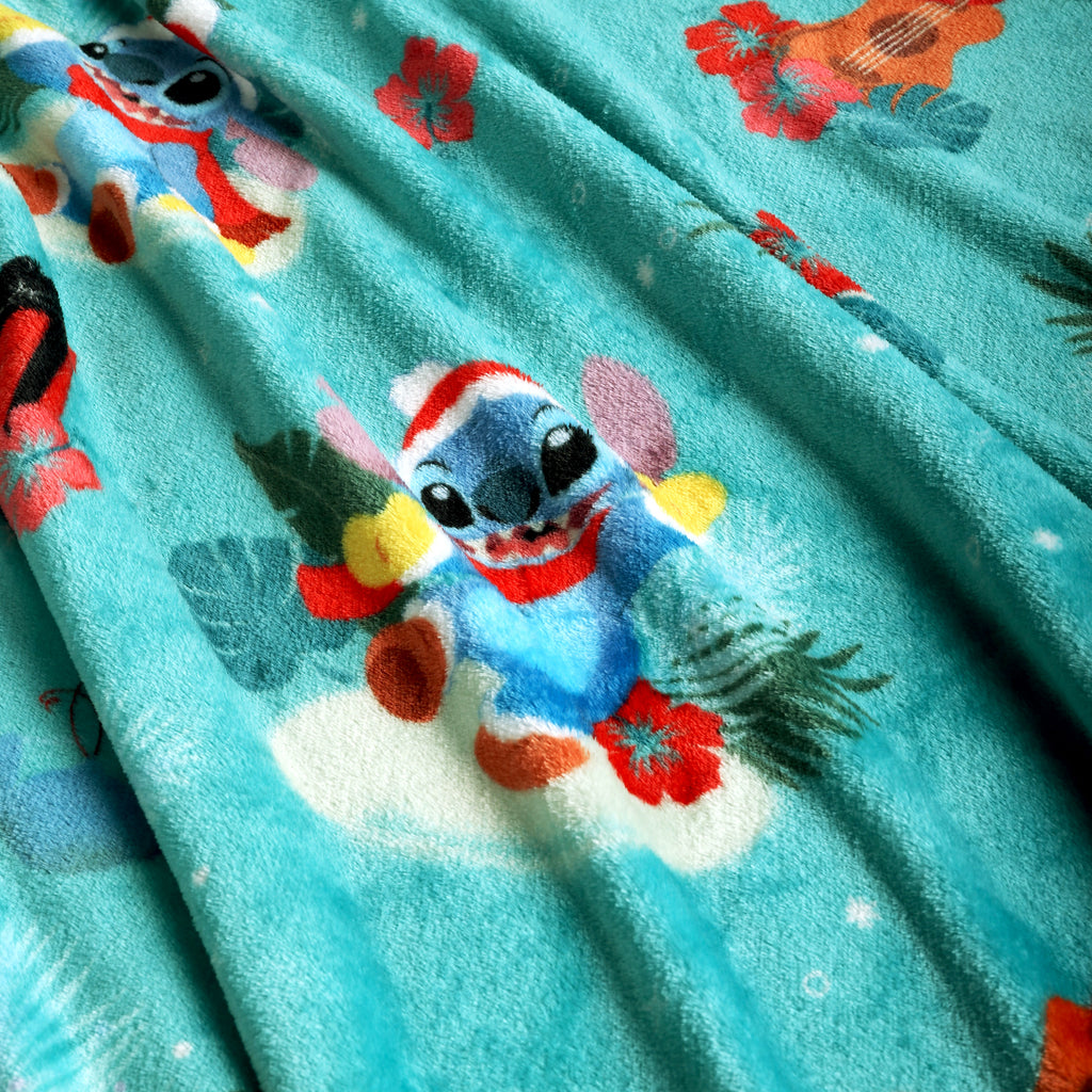 Disney Lilo & Stitch Holiday Throw, 50" x 60" close up