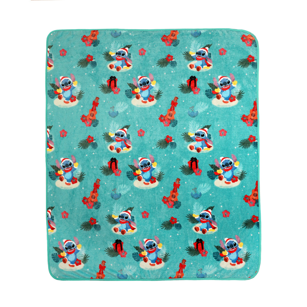 Disney Lilo & Stitch Holiday Throw, 50" x 60" flat