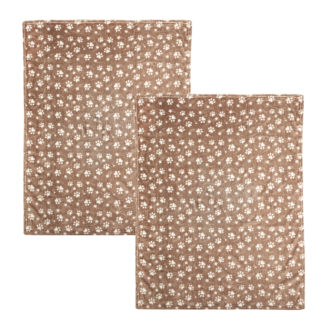 2-Pack Pet Blankets, Neutral