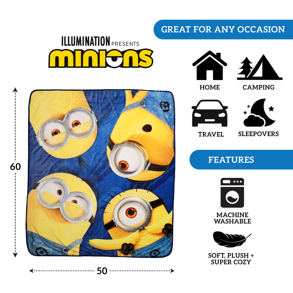 Despicable Me Minions Kids Throw, 50" x 60" callouts