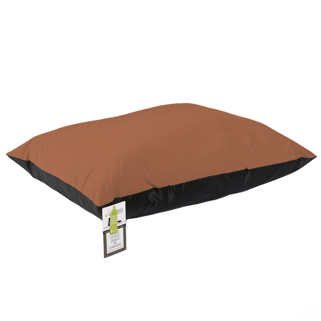 Square Pet Bed, Brown Faux Suede 27" x 32" with hangtag