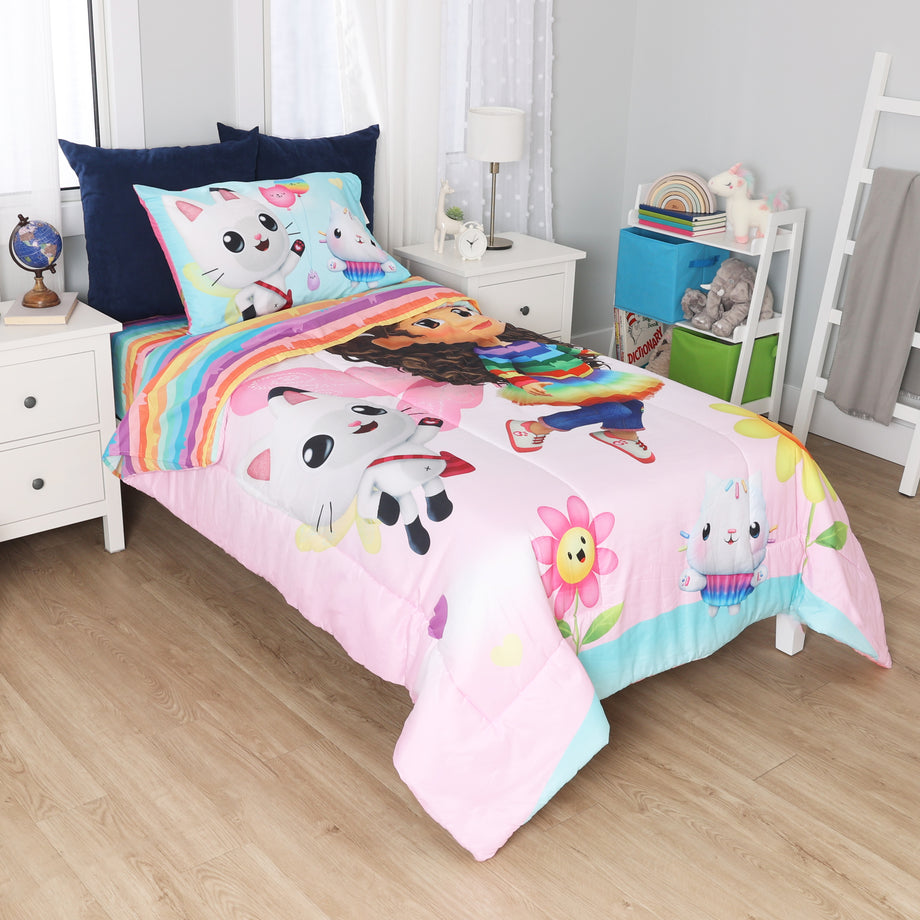 Gabby s Dollhouse 4 Piece Twin Bedding Set Nemcor Inc