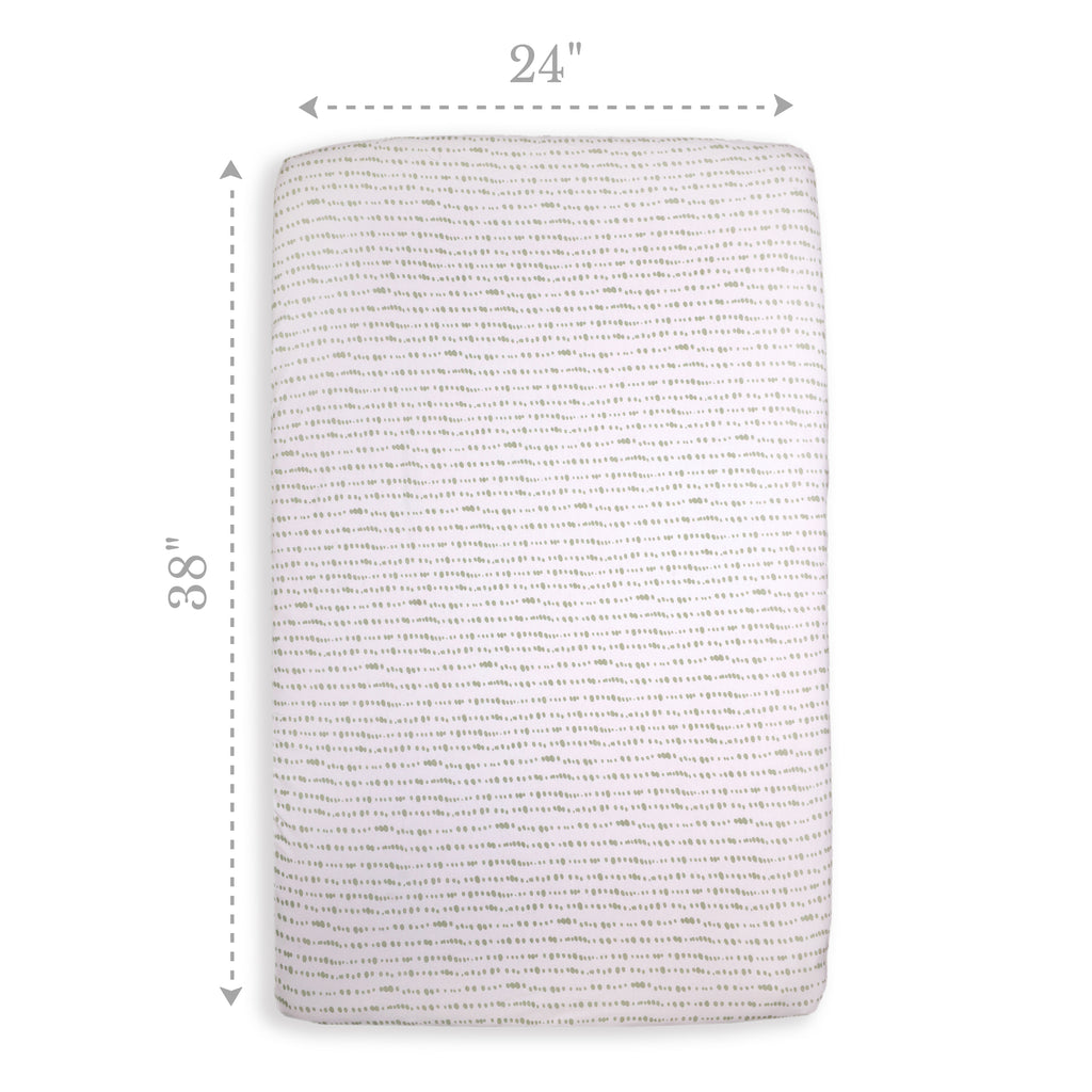 2-Piece Jersey Mini Fitted Crib Sheets, Botanical measurements