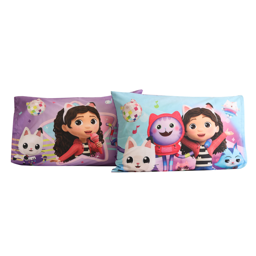 Gabby's Dollhouse Kids 2-Piece Pillowcases, 20" x 30" front and back