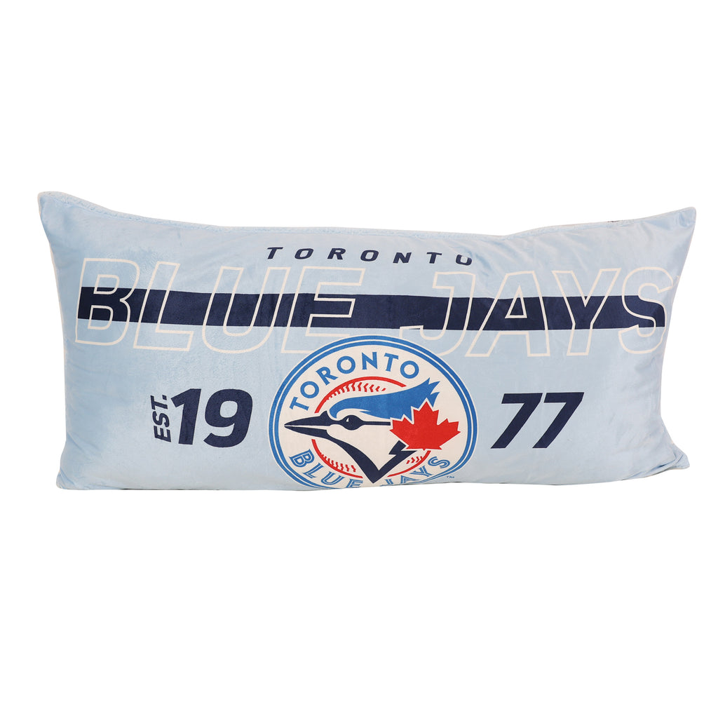 MLB Toronto Blue Jays Body Pillow, 18" x 36" flat lay