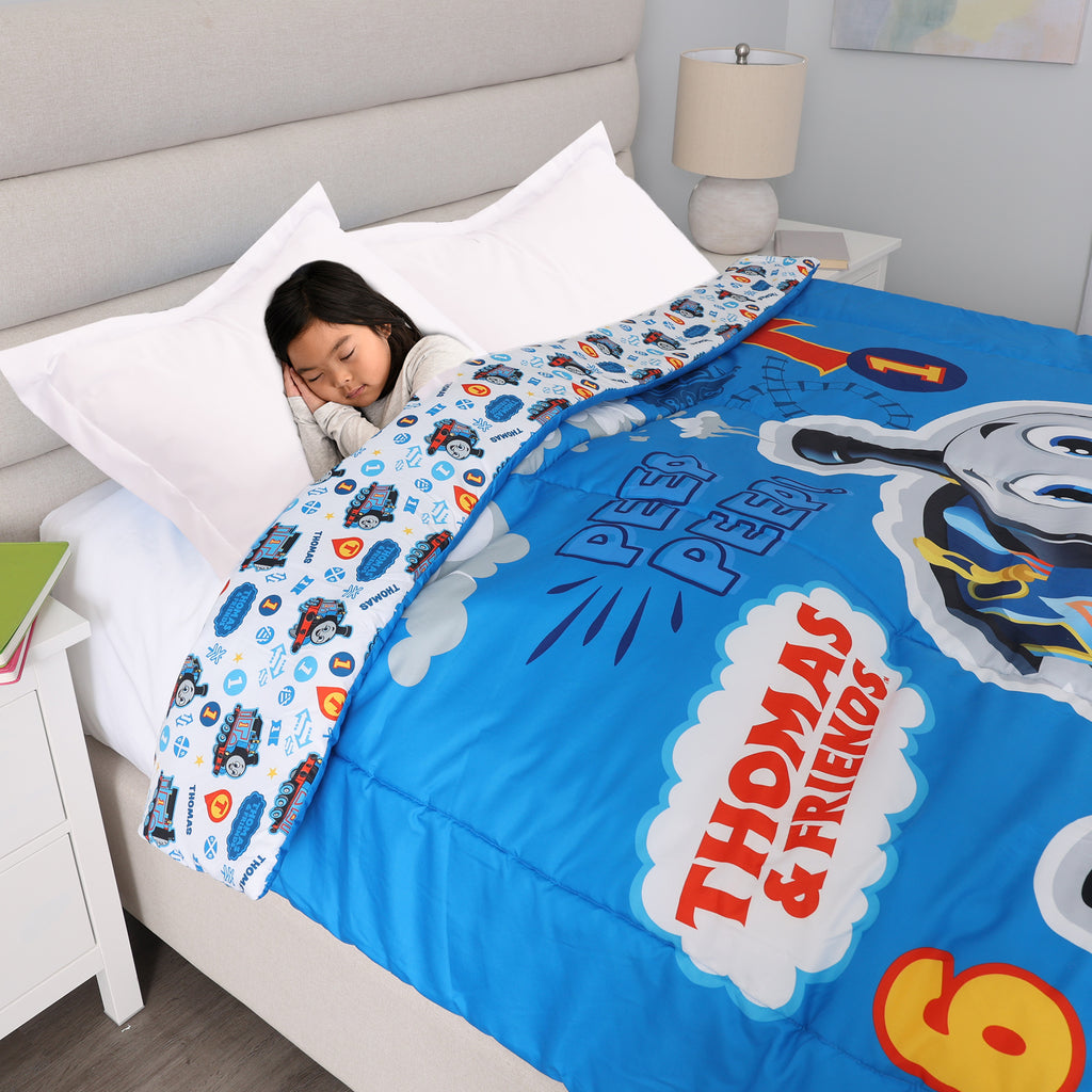 Thomas & Friends Twin/Full Comforter, 72" x 86" lifestyle