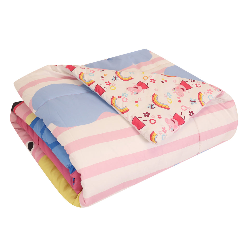 Peppa Pig 4-Piece Twin Bedding Set comforter folded