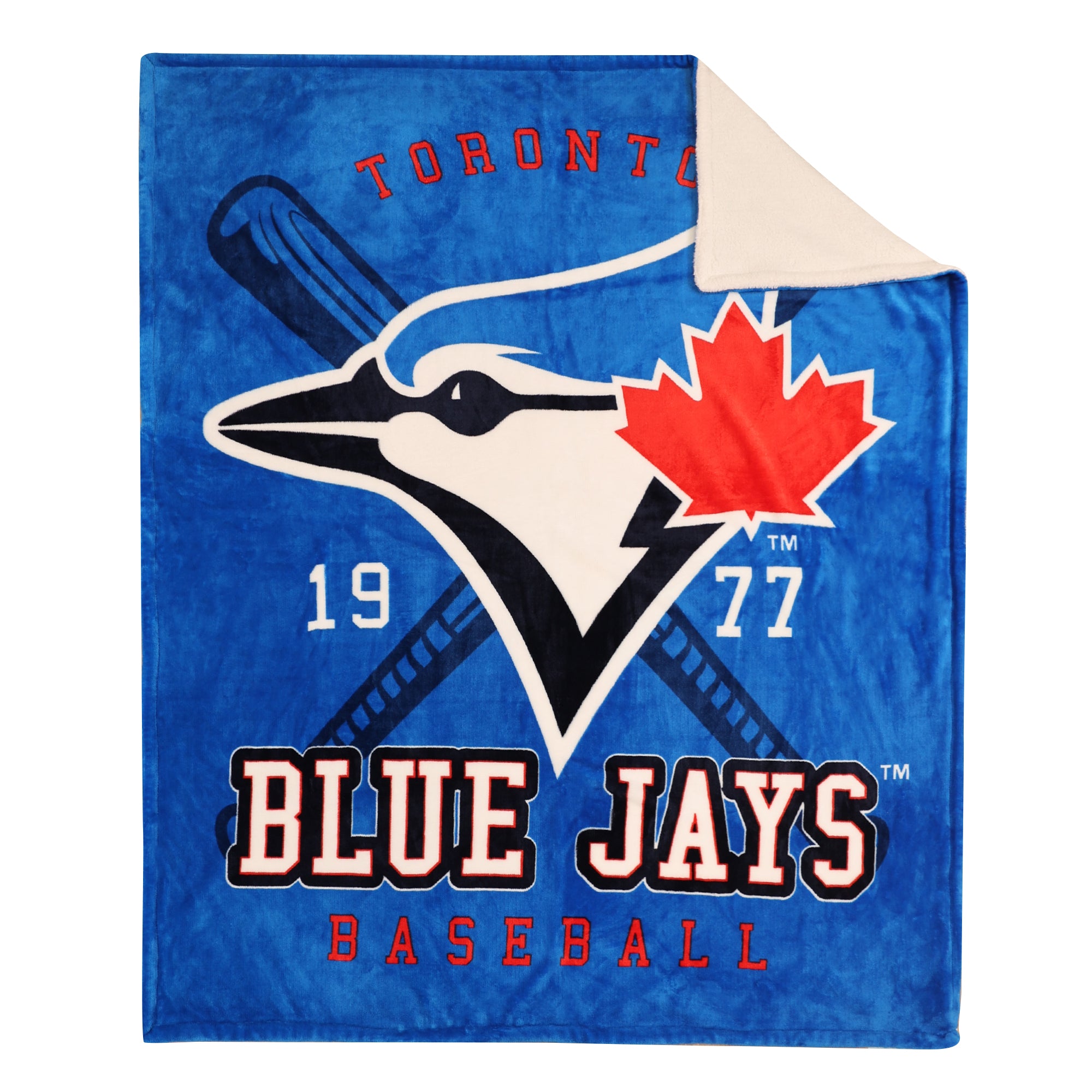 MLB Toronto Blue Jays Sherpa Blanket, 50