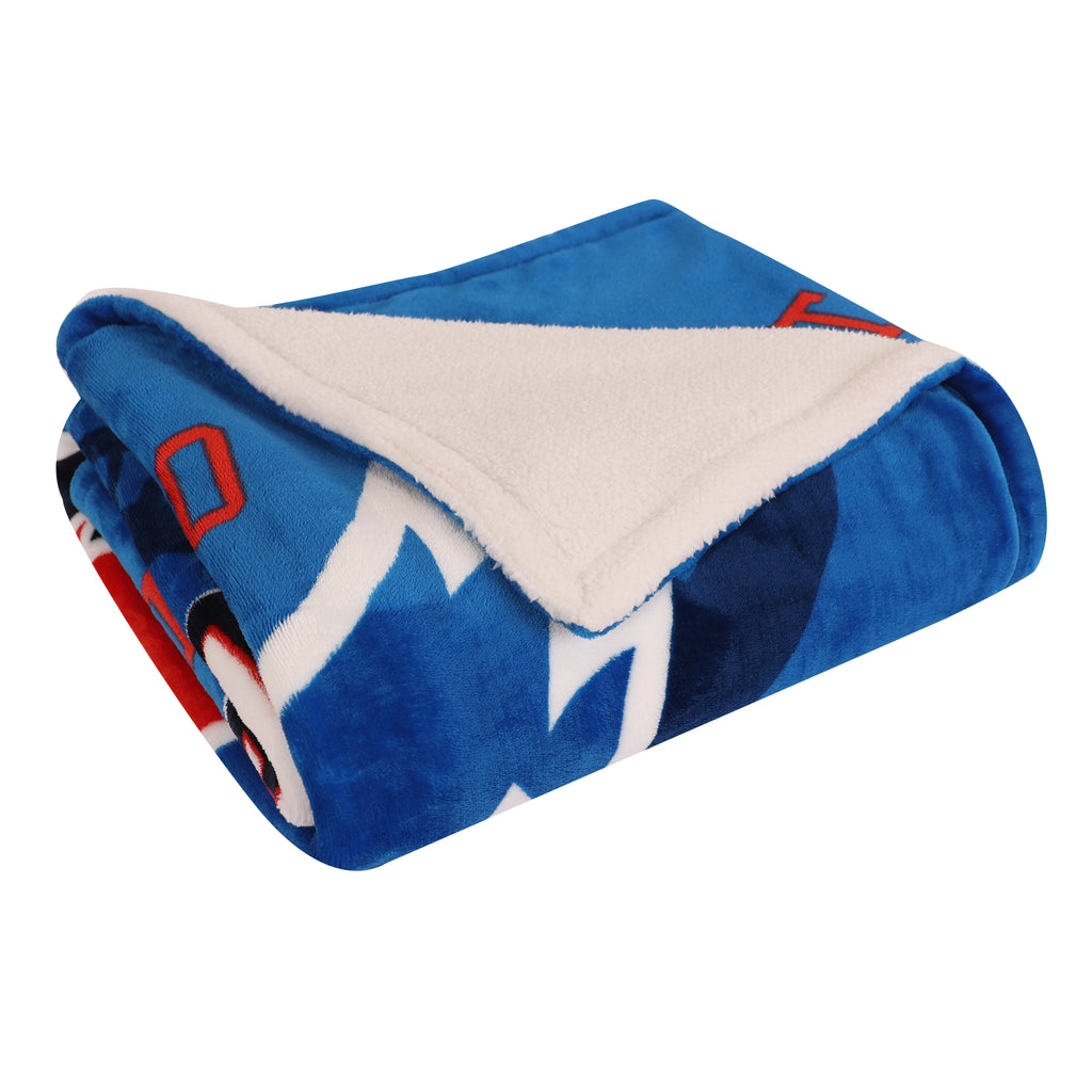 MLB Toronto Blue Jays Sherpa Blanket, 60" x 70" folded