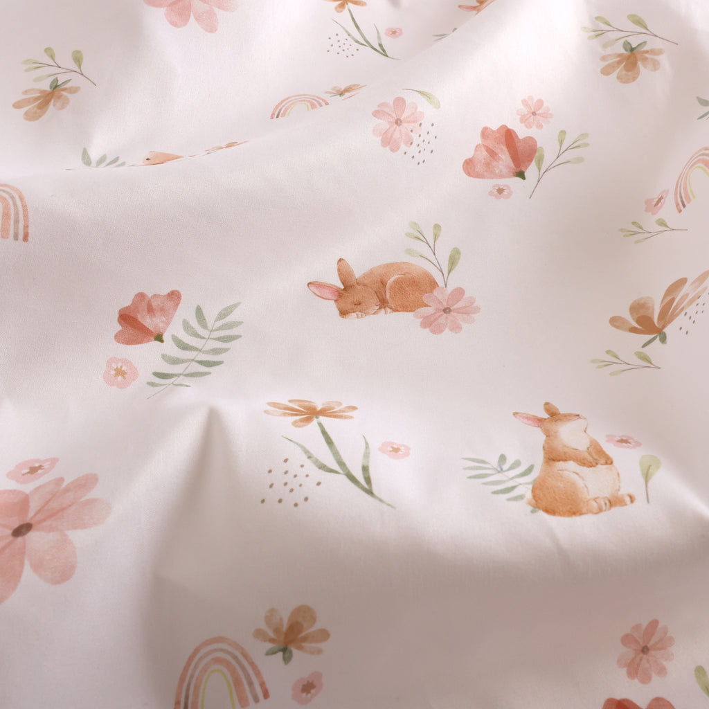 2-Piece Fitted Crib Sheets, Floral close up