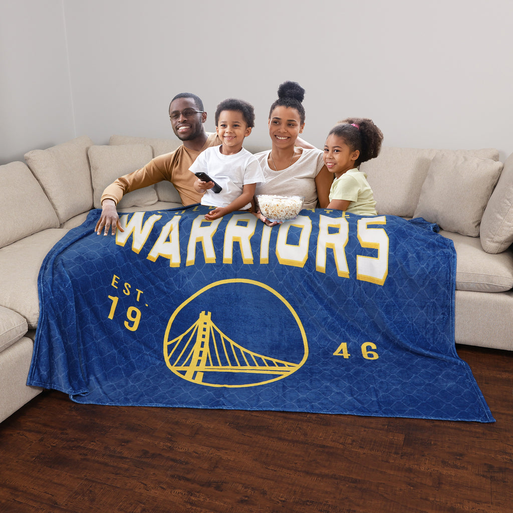 NBA Golden State Warriors Arena Blanket, 66" x 90" lifestyle