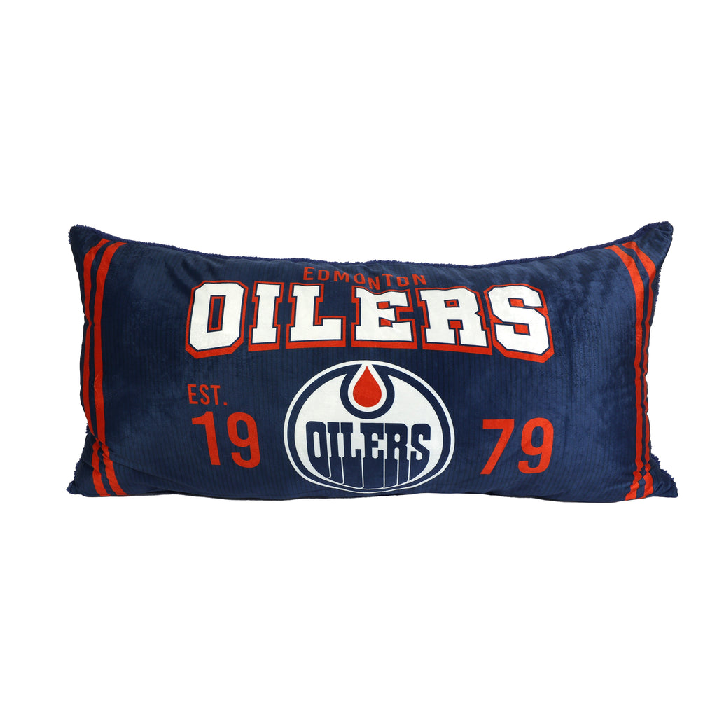 NHL Edmonton Oilers Body Pillow, 18" x 36" front